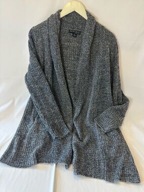 Barefoot Dreams Cozy Open-Front Gray Cardigan Sweater